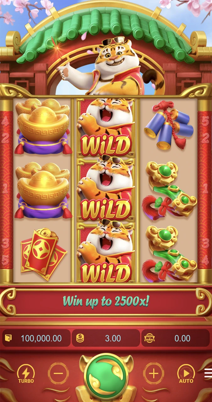 The start page in the Fortune Tiger game from the BC Game gambling platform.