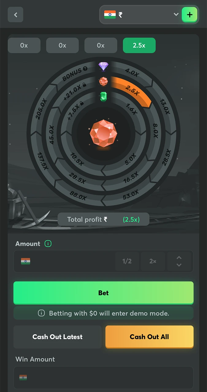 Place your bets in the Twist game from BC Game Casino.