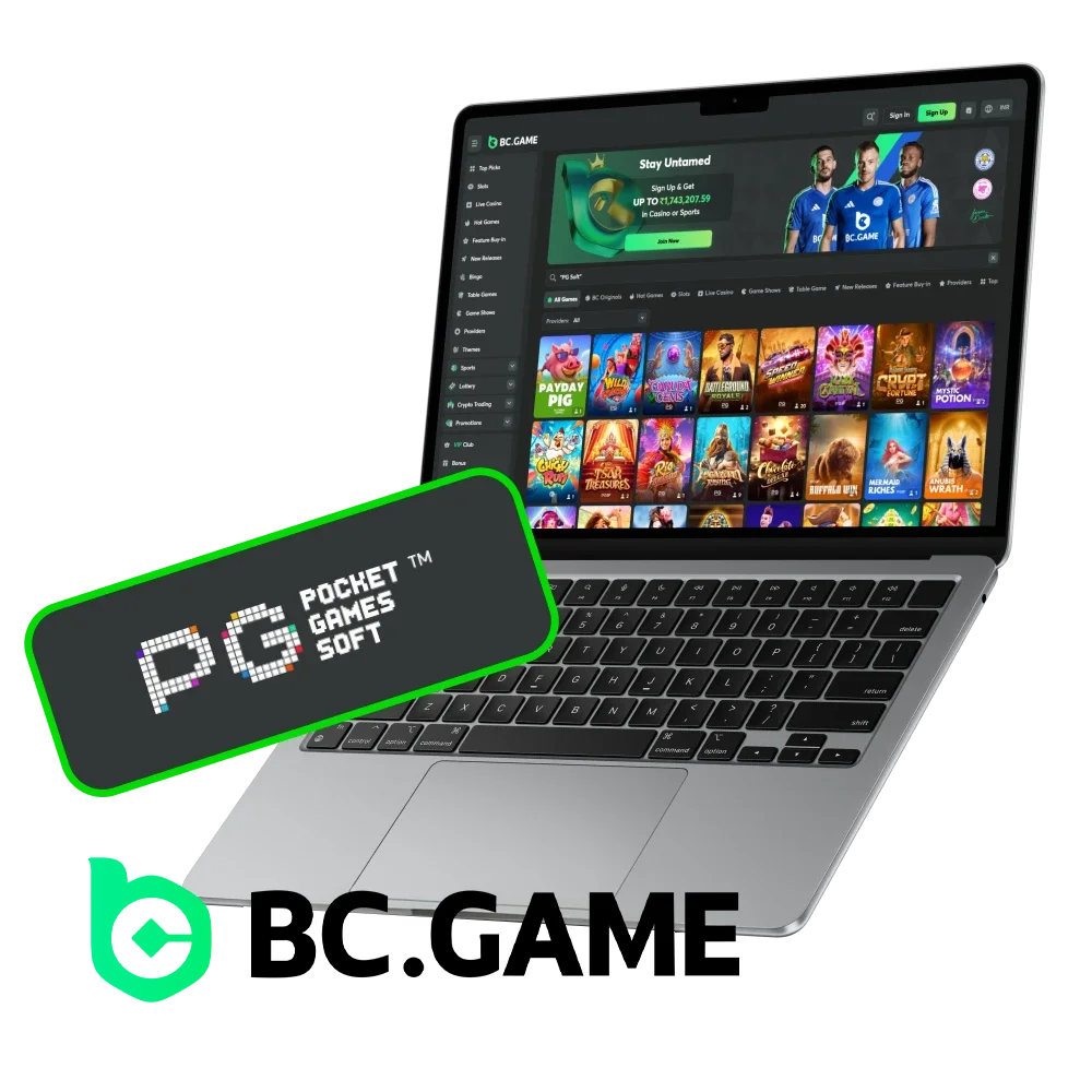 Play games from PG Soft on the BC Game platform.