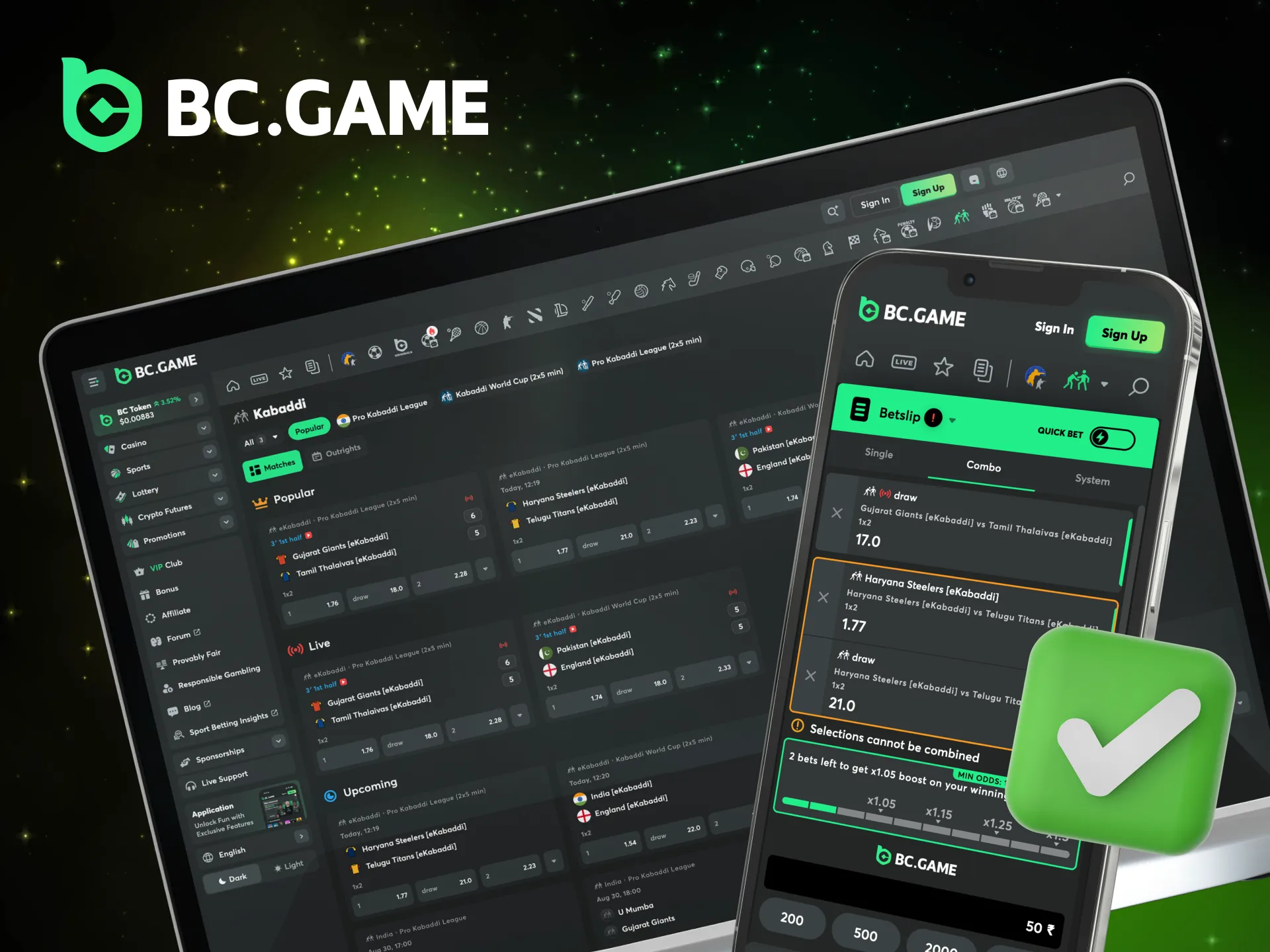 Learn kabaddi tactics and boost your odds at BC Game.