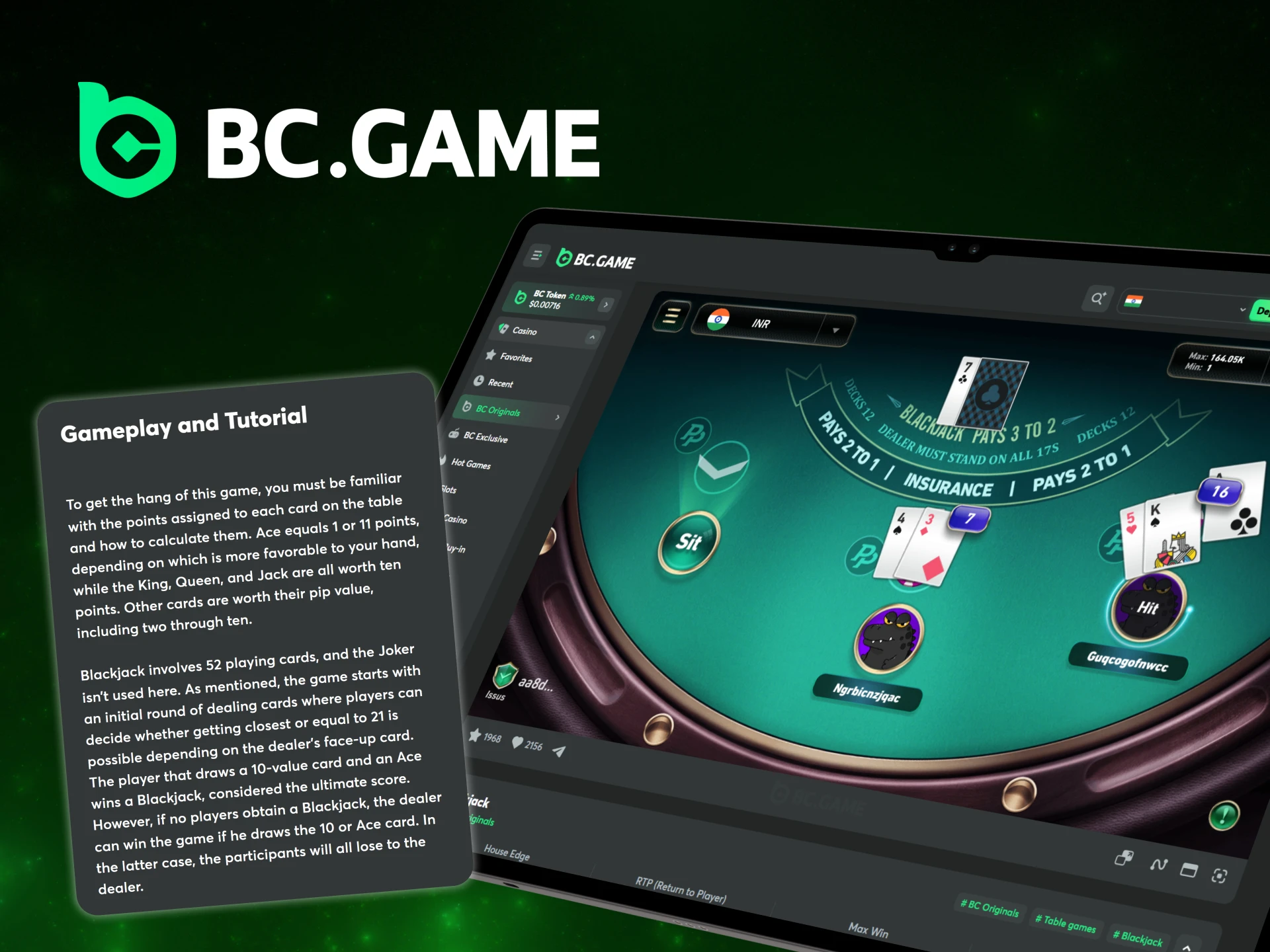 Discover the rules of blackjack at BC Game.