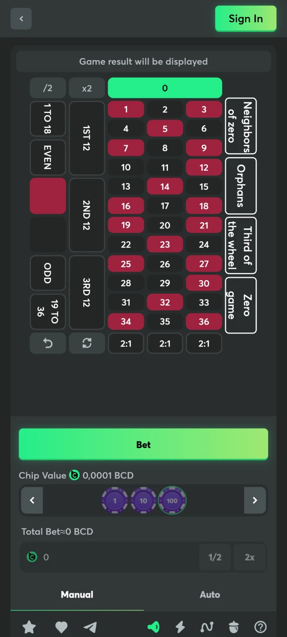 Place your bets and start winning at BC Game roulette.
