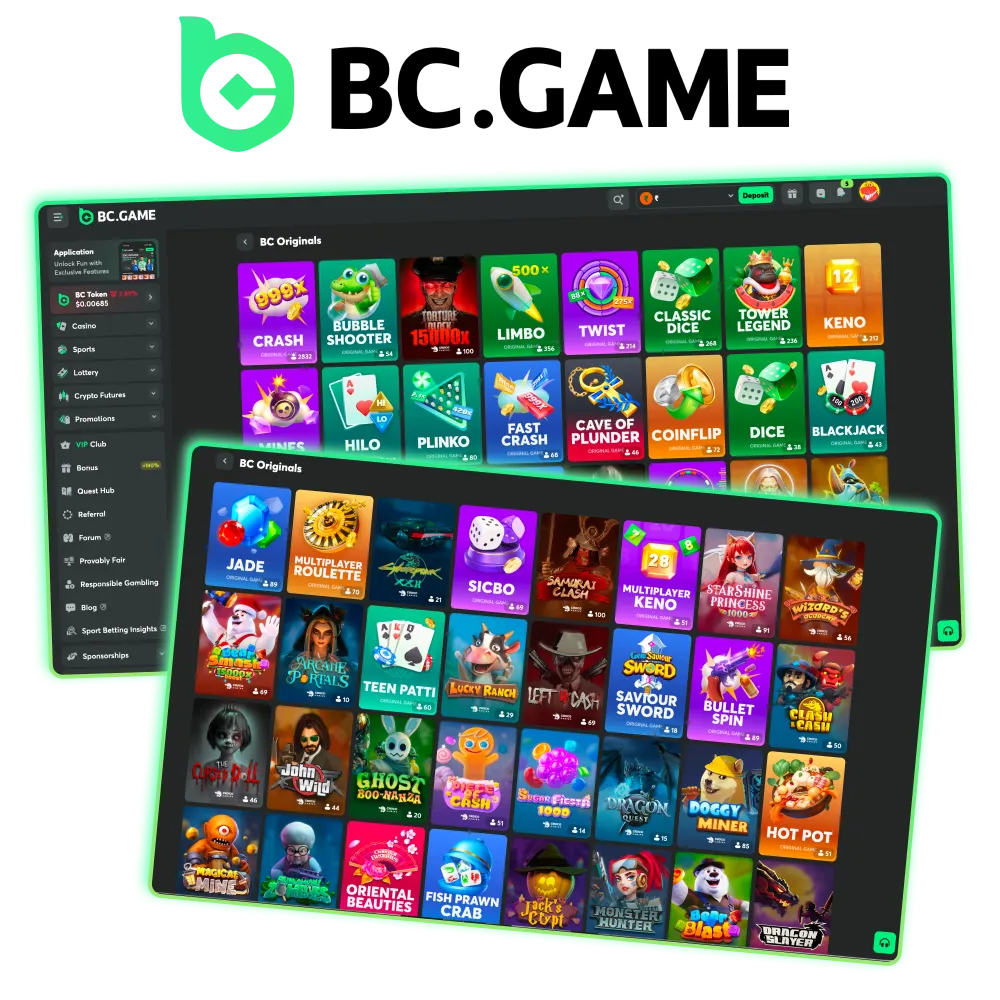 Check out the games from BC Originals at BC Game.