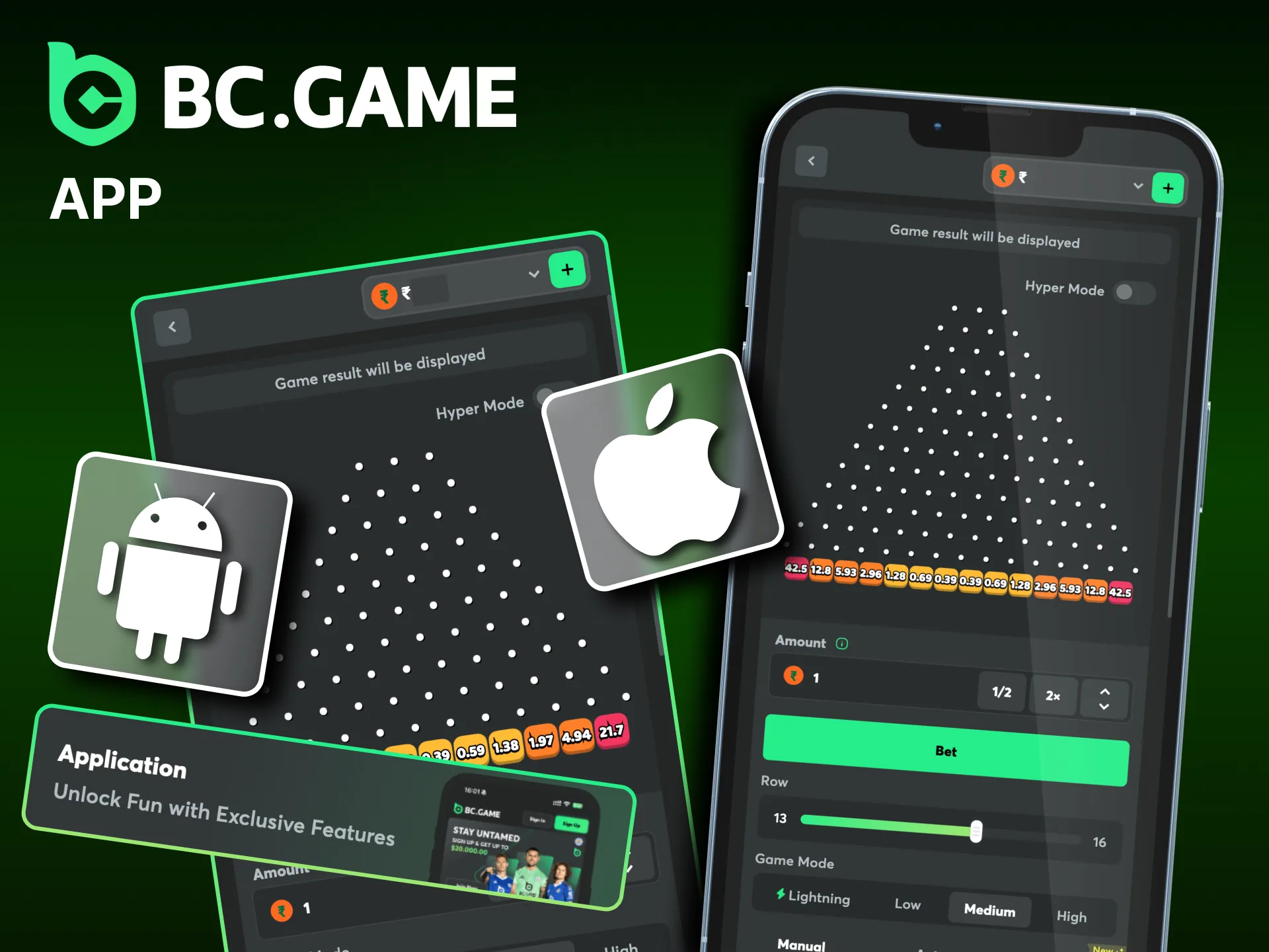 How to install the BC Game app and start playing Plinko.
